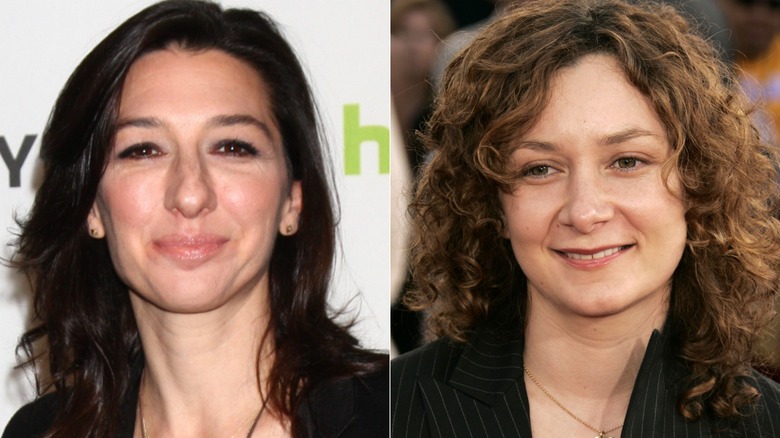 Split image of Allison Adler and Sara Gilbert