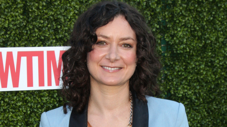 Sara Gilbert smiling