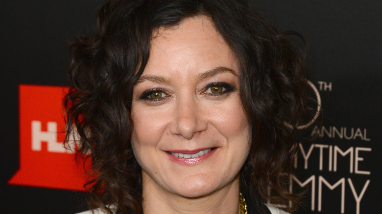 Sara Gilbert smiling