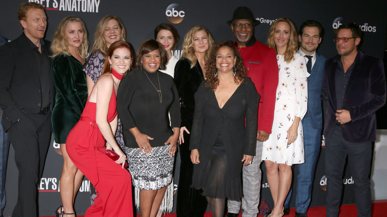 Sarah Drew with Grey's Anatomy cast