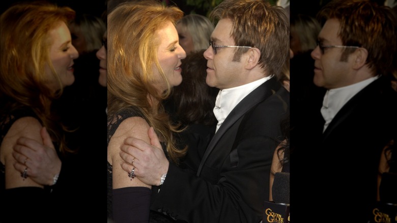 Sarah Ferguson and Elton John talking