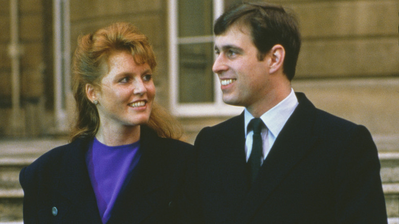 Sarah Duchess of York and Prince Andrew smiling