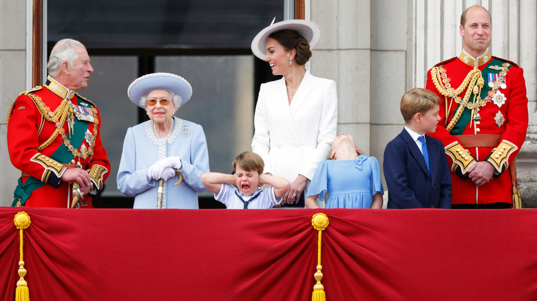 Buckingham Palace balcony during Trooping the Colour