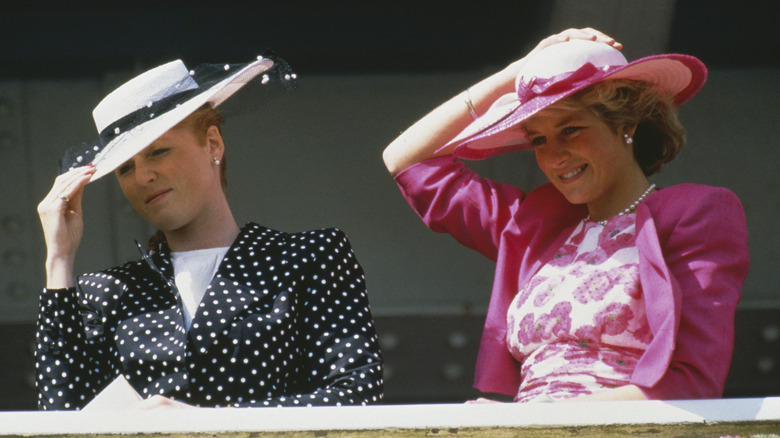 Sarah Ferguson with Princess Diana at an event