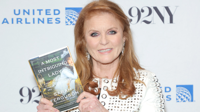 Sarah Ferguson with her novel