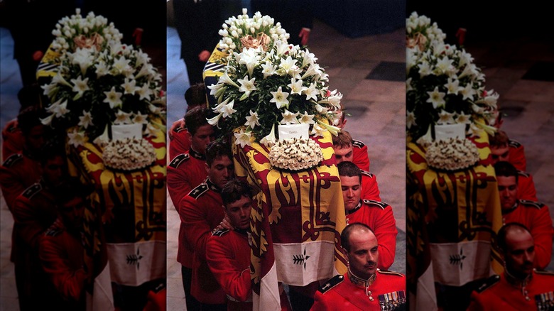 Princess Diana's funeral coffin