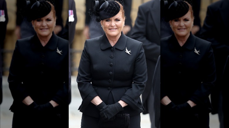 Sarah Ferguson at the Queen's funeral. 