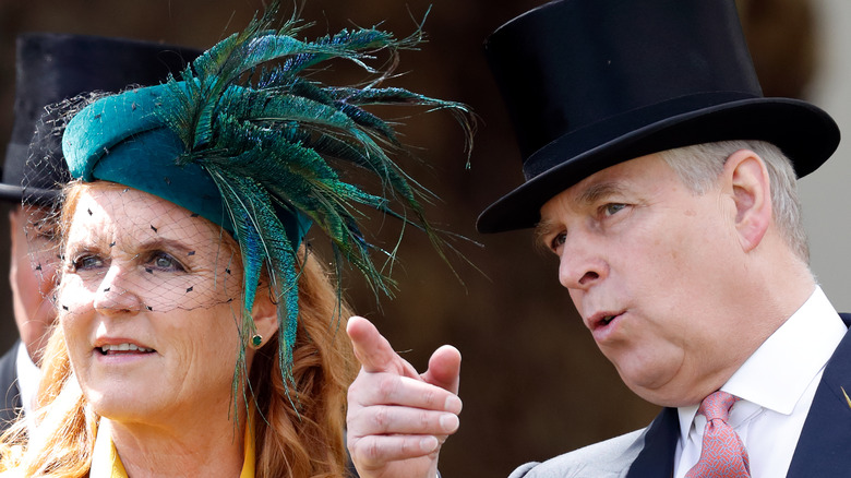 Sarah Ferguson, Duchess of York and Prince Andrew, Duke of York attend day four of Royal Ascot at Ascot Racecourse on June 21, 2019 in Ascot, England.