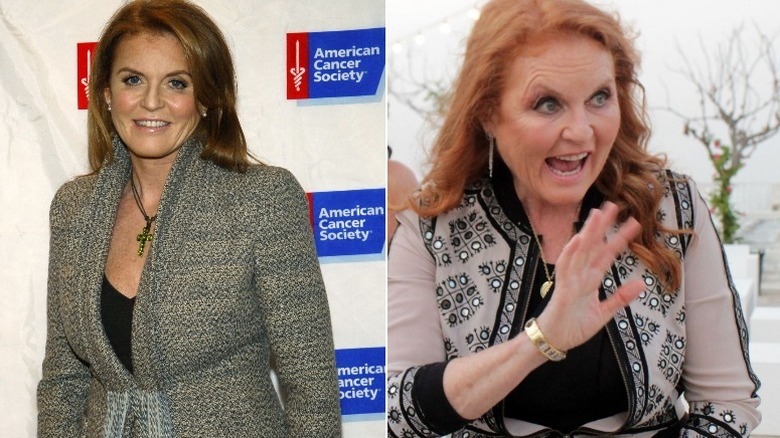 Sarah Ferguson, The Duchess of York attends the American Cancer Society's Mother of the Year Luncheon where she will receive the Mother of the Year Award at the St. Regis Hotel On February 6, 2007 in New York City, left, and Fergie attending an event for Sarah's Trust, at right. .