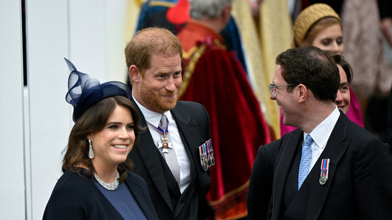 Princess Eugenie, Prince Harry, Jack Brooksbank at coronation