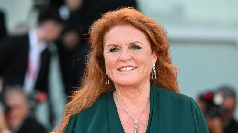 Sarah Ferguson smiles for the camera