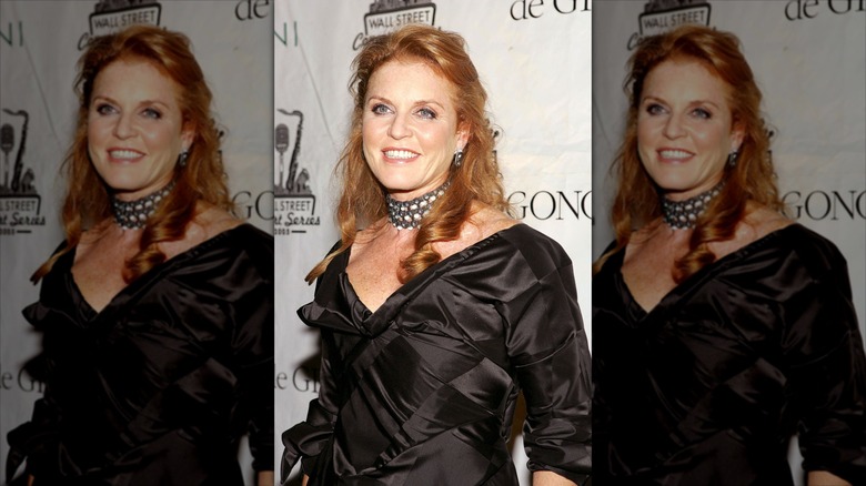 Sarah Ferguson smiles for the camera looking all dolled up