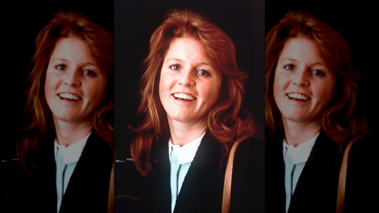 A young Sarah Ferguson poses for a portrait