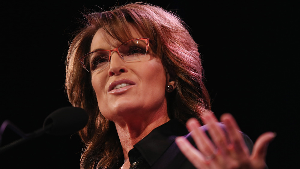 Sarah Palin giving a speech