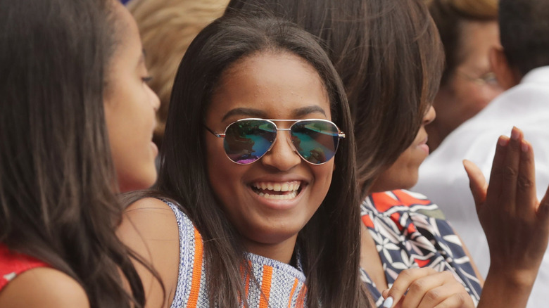 Sasha Obama smiling