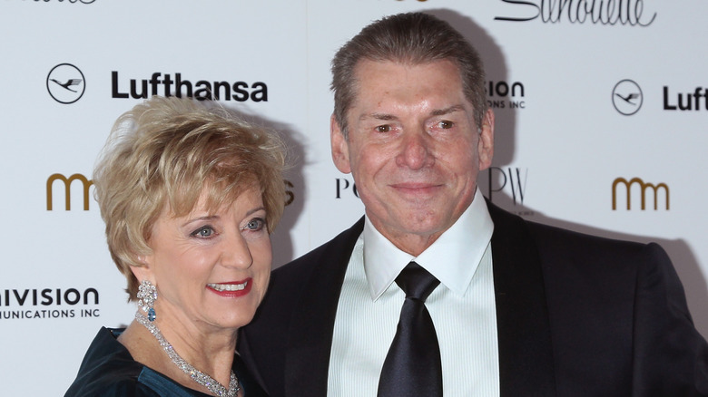 Vince McMahon and Linda McMahon at an event