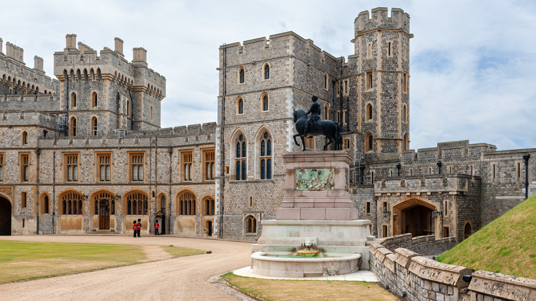 Exterior shot of a portion of Windsor Castle