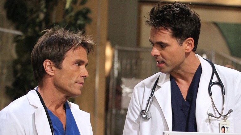 Scott Reeves on the set of General Hospital