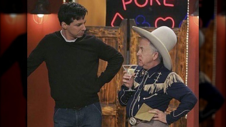 Sean Hayes and Leslie Jordan in character