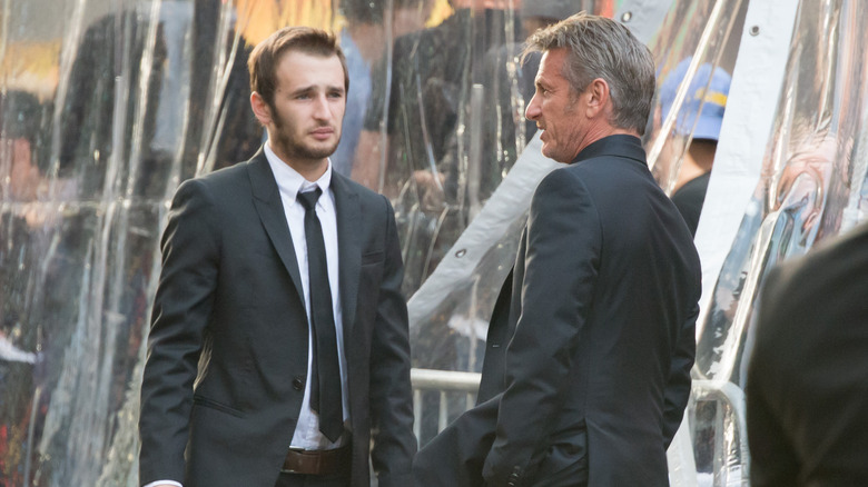 Hopper and Sean Penn in suits