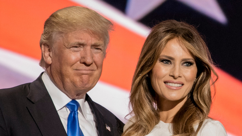 Donald Trump and Melania Trump campaigning, 2016