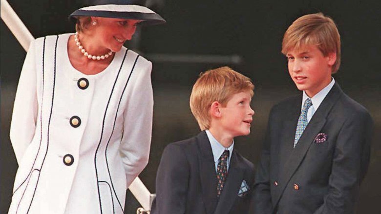 Princess Diana with Prince Harry and Prince William