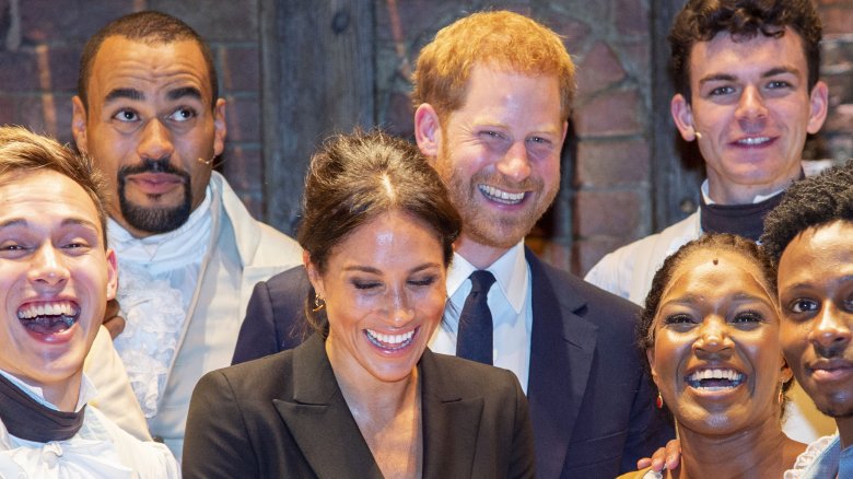 Meghan Markle and Prince Harry at Hamilton performance