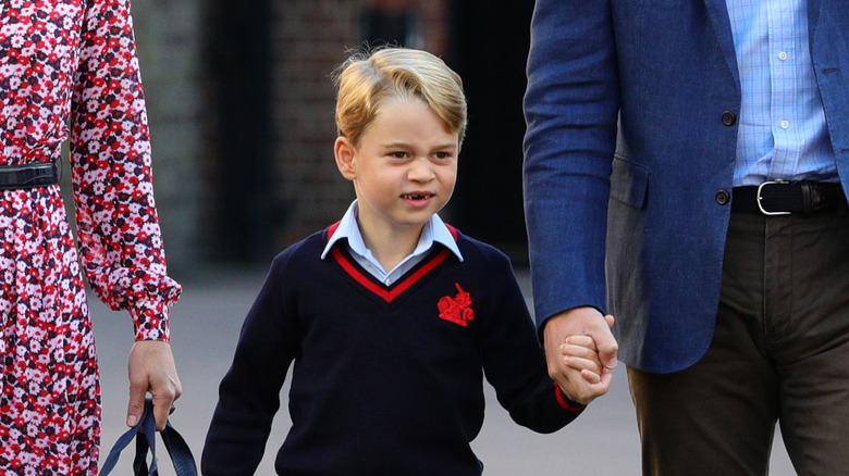 Prince George in his school uniform