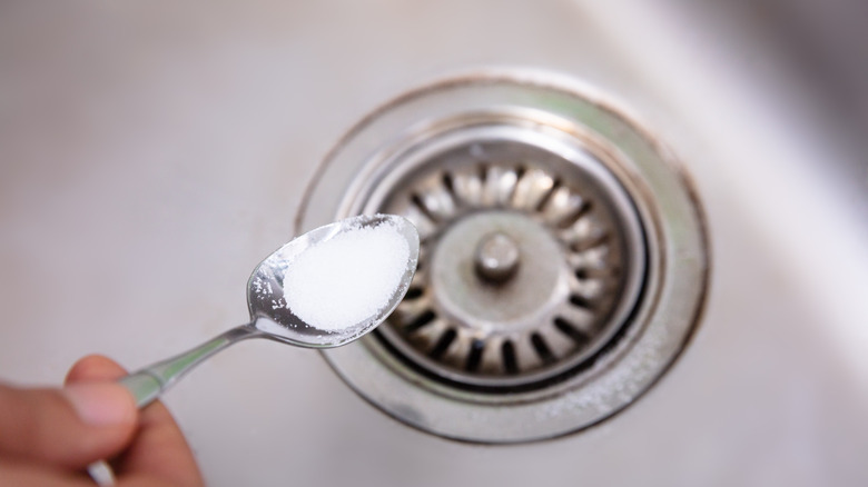 Baking soda in sink