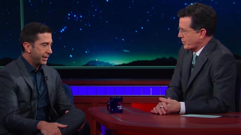 David Schwimmer and Stephen Colbert