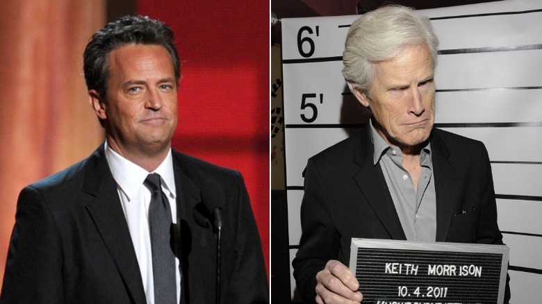 Matthew Perry and Keith Morrison, split image