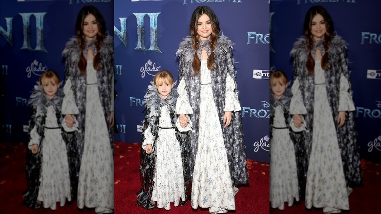 Selena Gomez and Gracie Teefy attend the Frozen II premiere