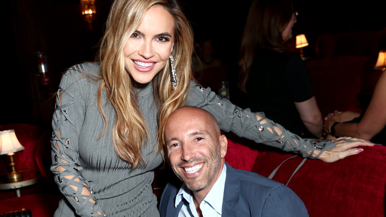 Chrishell Stause and Jason Oppenheim posing together 