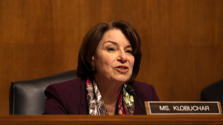 Amy Klobuchar chairing a committee meeting