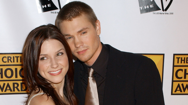 Sophia Bush and Chad Michael Murray embracing