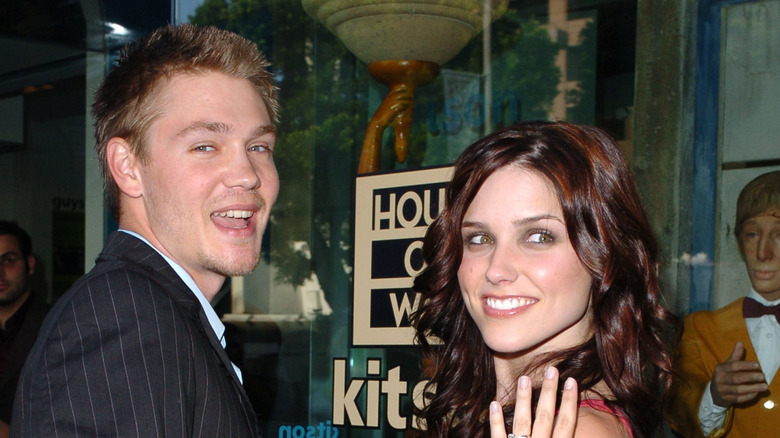 Sophia Bush flashing her wedding ring with Chad Michael Murray