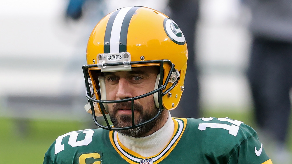 Aaron Rodgers in his uniform