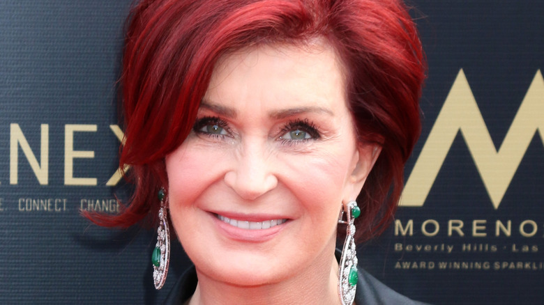 Sharon Osbourne wears a black dress