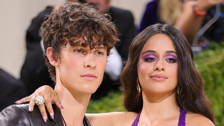 Shawn Mendes and Camila Cabello pose together at the Met Gala