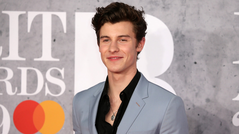 Shawn Mendes posing at an event