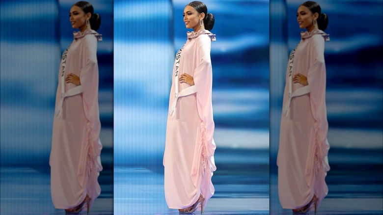 First-time Miss Pakistan in caftan swimwear