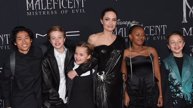 Angelina Jolie with children