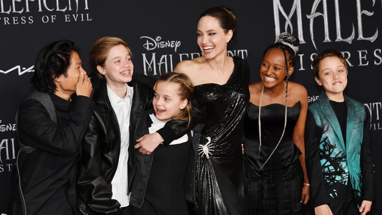 Shiloh Jolie Pitt with her family