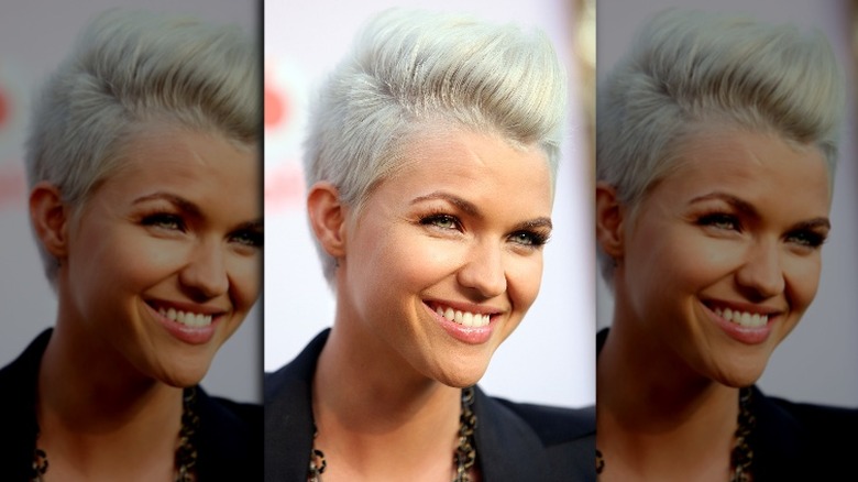 Ruby Rose's faux hawk short hairstyle