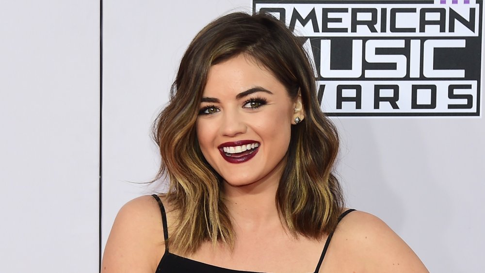 Lucy Hale with a short hairstyle