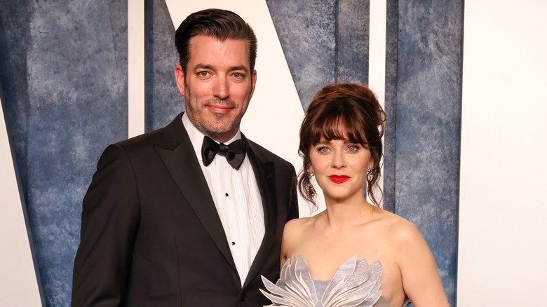 Jonathan Scott Zooey Deschanel smiling