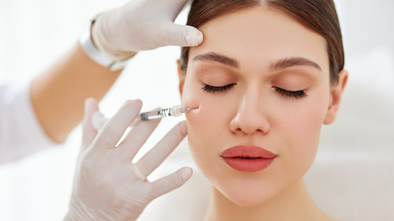 woman getting botox