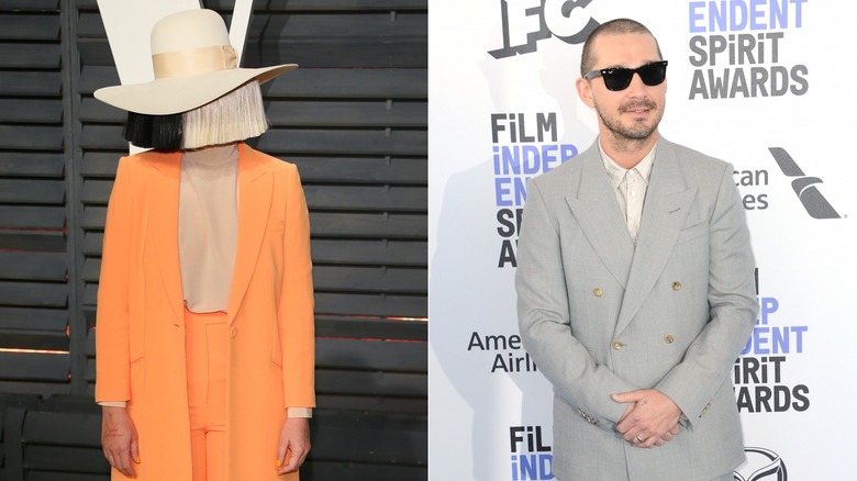 Sia alongside Shia LeBeouf