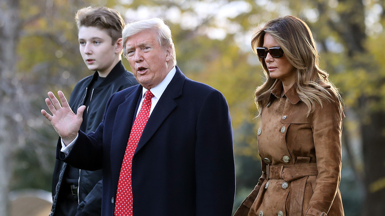 Donald Trump, Melania Trump, and Barron Trump