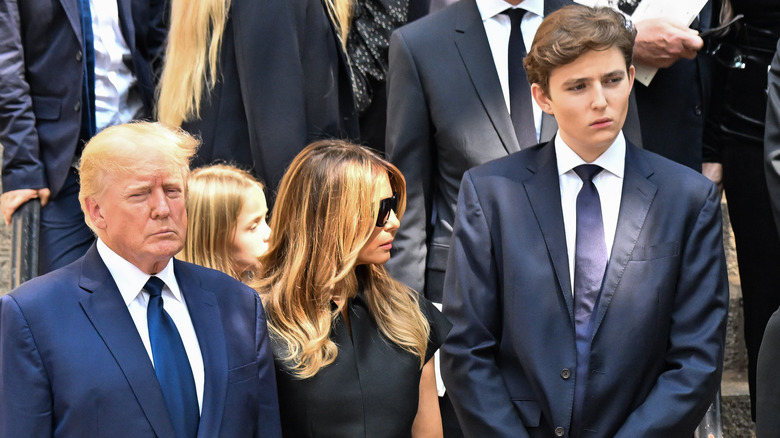 Members of Trump's family at the funeral of Ivana Trump